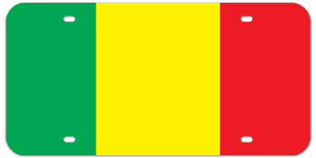 MALI FLAG LASER LICENSE PLATE