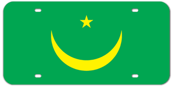 MAURITANA FLAG LASER LICENSE PLATE