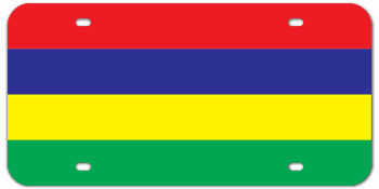 MAURITIUS FLAG LASER LICENSE PLATE