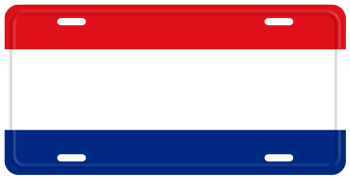 NETHERLANDS FLAG LICENSE PLATE