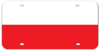 POLAND FLAG LASER LICENSE PLATE