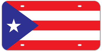 PUERTO RICO FLAG LICENSE PLATE
