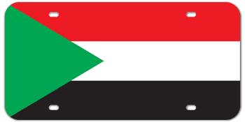 SUDAN FLAG LASER LICENSE PLATE