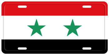 SYRIA FLAG LICENSE PLATE