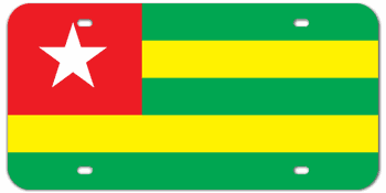 TOGO FLAG LASER LICENSE PLATE