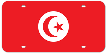 TUNISIA FLAG LASER LICENSE PLATE