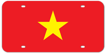 VIETNAM FLAG LASER LICENSE PLATE