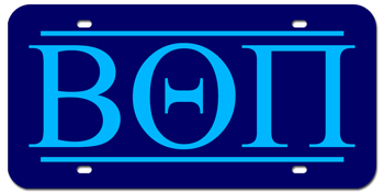 GREEK FRATERNITY OR SORORITY BLUE AND LIGHT BLUE LASER LICENSE PLATE