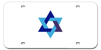 MAGEN DAVID OR STAR OF DAVID JEWISH LICENSE PLATE