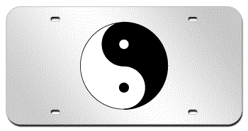 TAOIST SYMBOL (YIN YANG) LICENSE PLATE