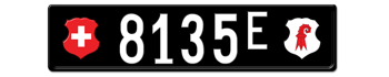 1905-1932 SWITZERLAND(BASEL-LAND) LICENSE PLATE