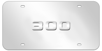 300 CHROME NAME 3D MIRROR LICENSE PLATE