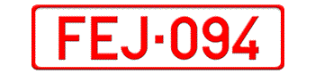 BELGIUM EURO LICENSE  PLATE  --