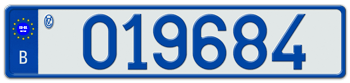 BELGIUM EURO NATO LICENSE  PLATE  --