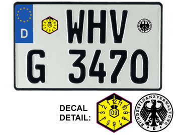GERMAN TRUCK LICENSE PLATE ISSUED FROM JANUARY 1, 1994 TO PRESENT -
