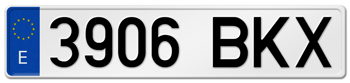 SPAIN (ESPANA) EURO (EEC) LICENSE PLATE --