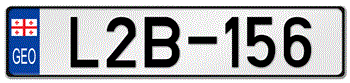 GEORGIA EUROPEAN LICENSE PLATE --