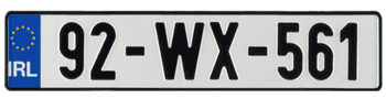 IRELAND EURO (EEC) LICENSE  PLATE  --