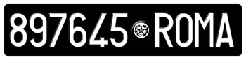 ITALY PROVINCE OF ROME(ROMA) -EURO (MINI) FRONT LICENSE PLATE ISSUED BETWEEN 1932 TO 1976. PERFECT FOR YOUR FERRARI, FIAT, LAMBORGHINI, BUGATTI, OR ALFA ROMEO -
