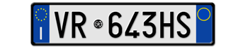 ITALY FRONT LICENSE  PLATE -  PERFECT FOR YOUR FIAT, LAMBORGHINI, BUGATTI, OR ALFA ROMEO --