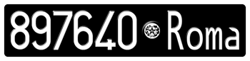 ITALY PROVINCE OF ROME(ROMA) -EURO (MINI) FRONT LICENSE PLATE ISSUED BETWEEN 1932 TO 1976. PERFECT FOR YOUR FERRARI, FIAT, LAMBORGHINI, BUGATTI, OR ALFA ROMEO -
