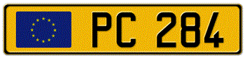 LUXEMBOURG EURO (EEC) LICENSE  PLATE -