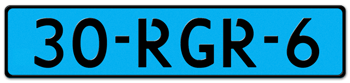 THE NETHERLANDS (HOLLAND) TAXI LICENSE PLATE