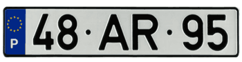 PORTUGAL EURO (EEC) LICENSE  PLATE  --