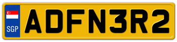 SINGAPORE EURO LICENSE PLATE --