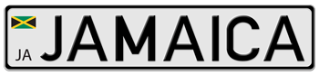 JAMAICA EUROSTLYE LICENSE  PLATE -