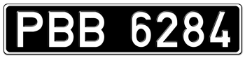 GUYANA OBLONG LICENSE PLATE -