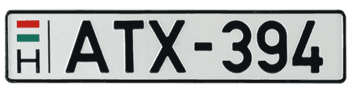 HUNGARY EURO LICENSE  PLATE  --