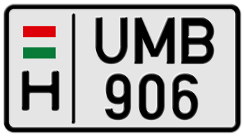 HUNGARY MOTORCYCLE LICENSE PLATE