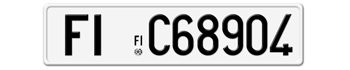 ITALY 1977-1994 LICENSE PLATE PROVINCE OF FLORENCE -