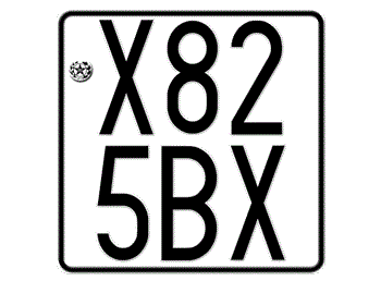 ITALY EURO MOTORCYCLE/MOPED LICENSE PLATE -