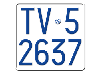 ITALY MOTORCYCLE/MOPED LICENSE PLATE -