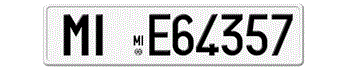 ITALY 1977-1994 LICENSE PLATE PROVINCE OF MILAN -