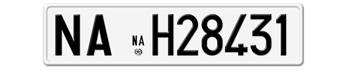ITALY 1977-1994 LICENSE PLATE PROVINCE OF NAPLES -