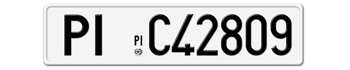 ITALY 1977-1994 LICENSE PLATE PROVINCE OF PISA -