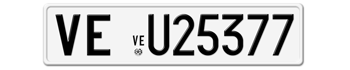 ITALY 1977-1994 LICENSE PLATE PROVINCE OF VENICE -