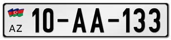 AZERBAIJAN LICENSE PLATE EURO --