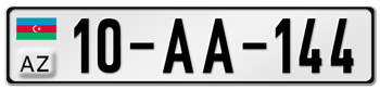 AZERBAIJAN (NEW) LICENSE PLATE EURO --