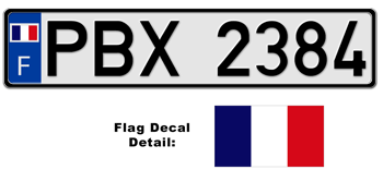 FRANCE EUROSTYLE LICENSE  PLATE  --