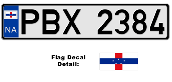 NETHERLANDS ANTILLES EUROSTYLE LICENSE PLATE --