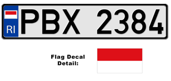 INDONESIA EUROSTYLE LICENSE  PLATE  --