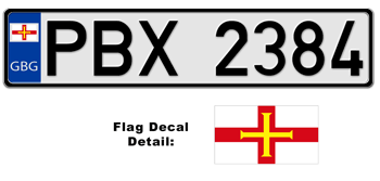 GUERNSEY EUROSTYLE LICENSE  PLATE  --