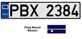 NAURU EUROSTYLE LICENSE PLATE --