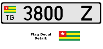 TOGO LICENSE PLATE