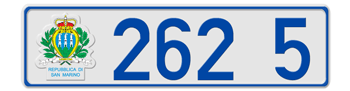 SAN MARINO LICENSE PLATE --