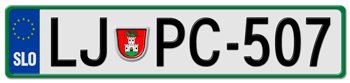 SLOVENIA (LJUBLJANA) LICENSE  PLATE